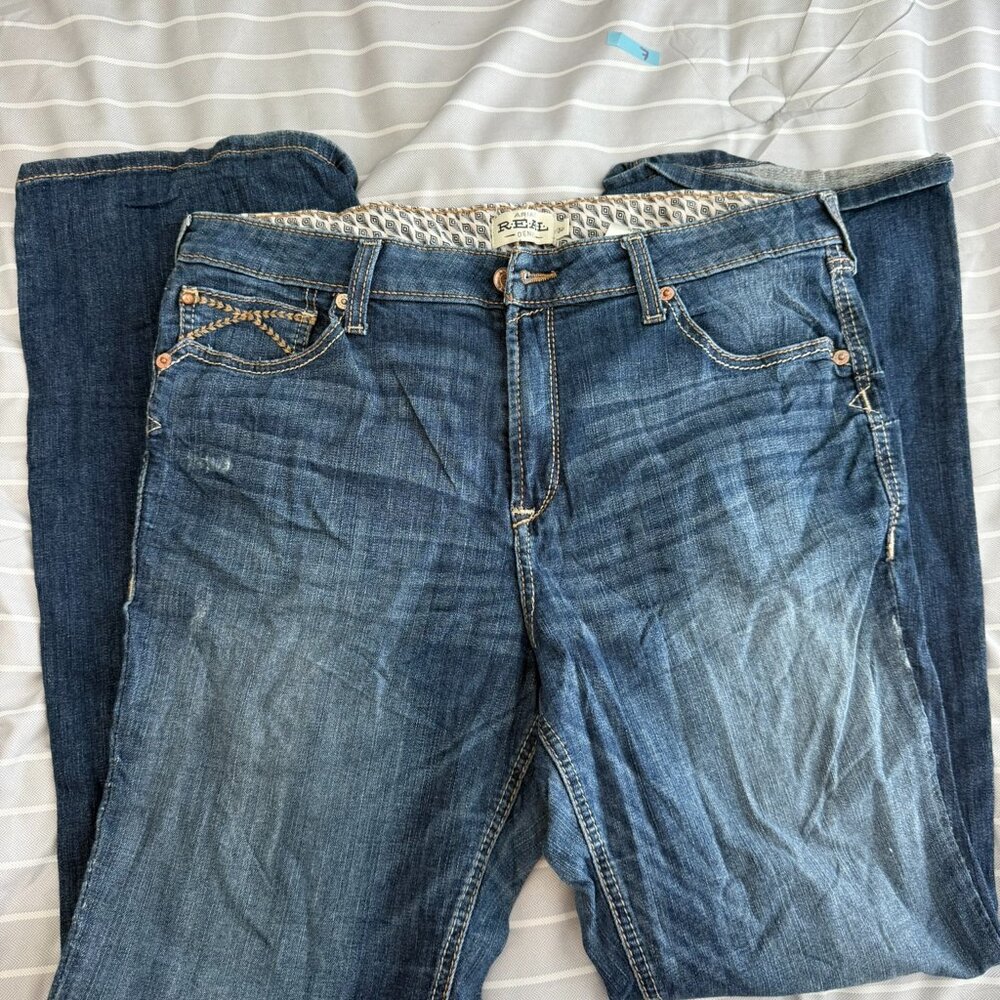 Ariat Jeans Women's 34R cut Mid Rise REAL DENIM